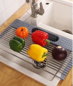 Escurridor De vajilla enrollable con Escurridor, Escurridor De superficie De Acero Inoxidable para fregadero, Escurridor De platos enrollable con Escurridor, 2020 - Product Image 1