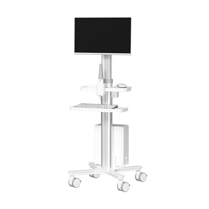 Carrito Móvil Dental Metálico MTO-1 Personalizable que Ahorra Espacio con Soporte para Escáner Intraoral y Bandeja para Teclado para Dentistas - Product Image 1