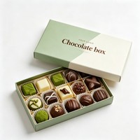 Boîte en papier personnalisée pour truffes au chocolat avec impression à l'encre de soja, emballage cadeau biodégradable pour bonbons et desserts