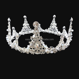 Diadème baroque en strass RE4117, couronne de mariée faite à la main pour les Quinceañeras - Product Image 6