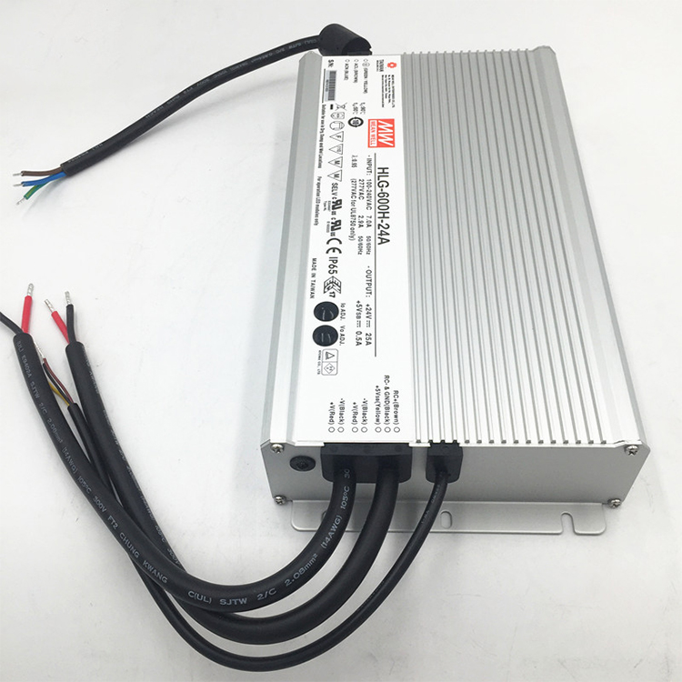 Meanwell 600 Вт AC-DC питания с одним выходом герметичный водонепроницаемый светодиодный драйвер питания Meanwell 600 HLG