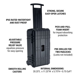 Hộp đựng đồ cứng cáp chống thấm nước GD5015Large, có bánh xe, làm bằng nhựa, có lớp mút xốp tùy chỉnh, bảo vệ tốt, chống chịu thời tiết - Product Image 6