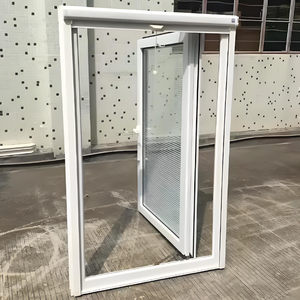 Mỹ Hồ Sơ Crank Cửa Sổ Cửa Sổ PVC Vinyl Đu Crank Đôi Kính Phong Cách Trung Quốc Thiết Kế Thép Không Gỉ Bằng Gỗ Gấp - Product Image 3