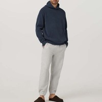 Pull à capuche tricoté personnalisé pour homme avec logo, manches longues, ourlet court, tissu doux et extensible, idéal pour la détente et le streetwear