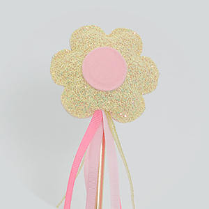 Varita de Hada Infantil con Lentejuelas de Flores y Borlas Brillantes, Hecha a Mano, para Halloween, Ramadán, Graduación, Espectáculos y Actuaciones - Product Image 2