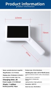 Aide à la vision électronique HD portable pour la lecture de livres et de journaux avec <span class=keywords><strong>loupe</strong></span> numérique électronique pour malvoyants XT-8686 - Product Image 6