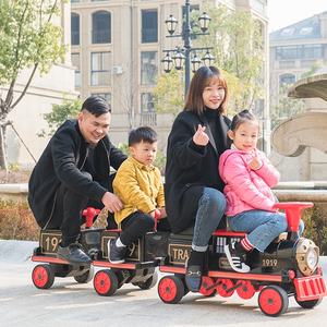 Nouveau Design Unique 4 places enfants voiture électrique mini tour électrique sur le centre commercial train pour les enfants à monter avec siège pour adulte - Product Image 3