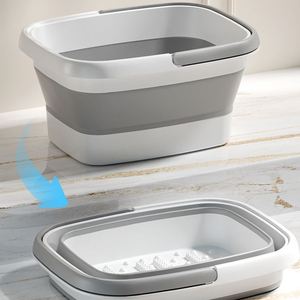 Wholesale Square 15L <b>Bucket</b> Outdoor Travel Portable Massage <b>Folding</b> Foot Bath Tub - Product Image 4