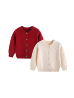 Cardigan tricoté 100 % coton personnalisé pour bébé et tout-petit, style hiver, européen-américain, non toxique, décontracté et polyvalent, idéal pour la maison