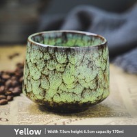 Ensemble de tasses à café en céramique de luxe léger 200 ml, tasses à latte et matcha faites à la main, tasse à thé en céramique japonaise rétro