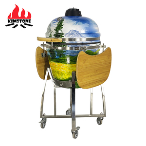 KIMSTONE Griglia a Carbone da 21 Pollici, <span class=keywords><strong>Barbecue</strong></span> Kamado in Ceramica, Tandoor Disegnato a Mano - Product Image 3