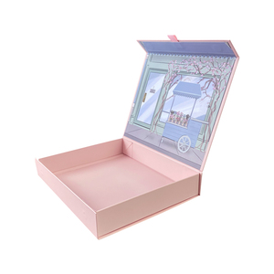 Caja de Regalo Plegable de Cartón de Lujo con Logotipo Impreso en Rosa Personalizado HENGXING, con Cierre Magnético - Product Image 6