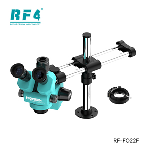 Microscopio <span class=keywords><strong>Stereo</strong></span> Trinoculare RF4 RF-6555PRO-FO22/FO22F 6.5-55x con Lente CTV 0.48x, Supporto a Doppio Braccio WF10X/22MM, Antipolvere IP53, <span class=keywords><strong>LED</strong></span> - Product Image 4