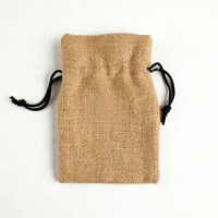 Petit sac en lin écologique, sac en toile de jute avec cordon de serrage, sac cadeau avec impression de logo personnalisé