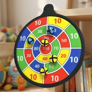 Cible de fléchettes d'intérieur sécurisée pour enfants, ensemble de fléchettes personnalisable, support léger, textile plastique lavable, aimant - Product Image 1