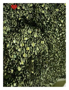 Blinglace Big Size <strong>Sequins</strong> Luxury Beautiful <strong>Mesh</strong> Green <strong>Sequins</strong> Embroidery Custom Supplier Beaded Lace Fabrics for Party Dress - Product Image 2