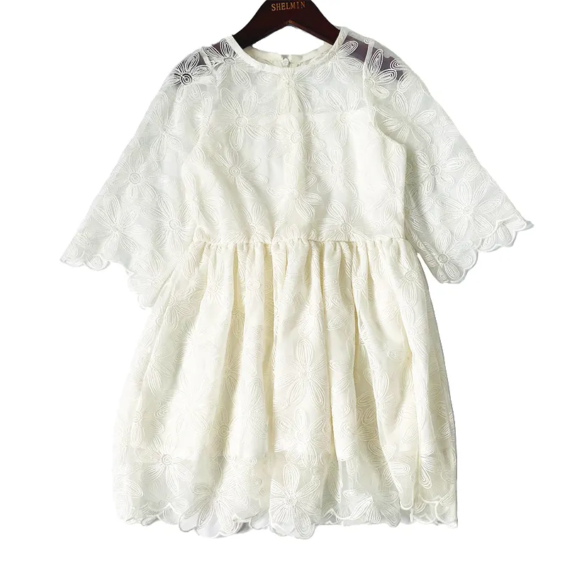 Fashion European Style Long Lace Flower Gown First Communion Gown Girl Dress