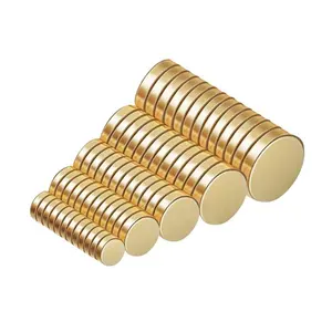 Prezzo a buon mercato oem gold magnete N35 neodimio magneti rotondi frigo