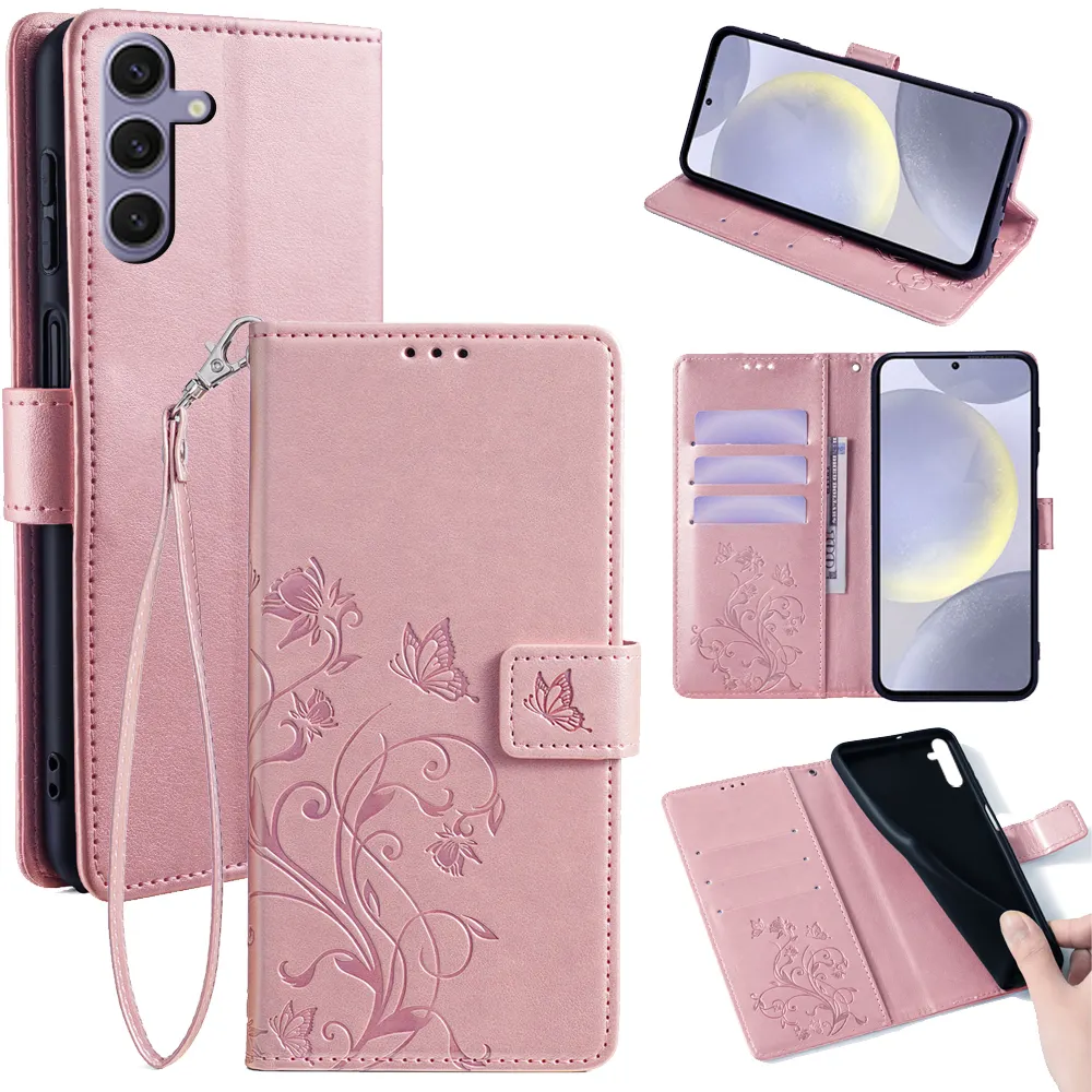 Flowers Designs wallet flip leather case for Samsung Galaxy S24 Ultra S23 Plus S22 S21 FE Plus Ultra Wallet Phone case cover