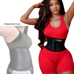Corset gainant sous-poitrine pour femme 2026, en <span class=keywords><strong>latex</strong></span>, avec 25 baleines en acier, contrôle ferme, antibactérien et écologique - Product Image 1