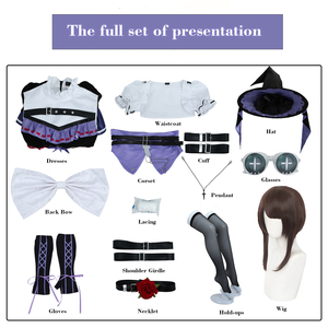 Conjunto de disfraz de Cosplay de juego de héroe para mujer para Carnaval de Halloween incluye vestido de fiesta y peluca para traje de juego de rol - Product Image 6
