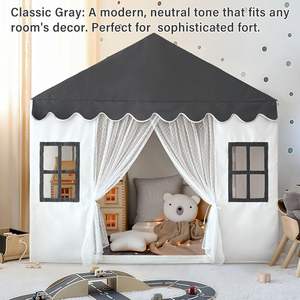 Tienda de Juegos para Bebés Gris Zona Privada, Tienda de Juegos Interior Resistente para Niños Pequeños, Lavable y Plegable - Product Image 1