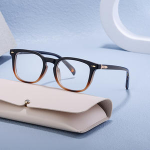 Lunettes optiques pour hommes ZS-98147 à monture carrée, verres PC pleine monture, anti-reflet, double usage, verres plano, effet remodelant le visage - Product Image 2