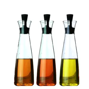 批发厨房用品液体储存容器，带滴嘴盖瓶，用于油和醋储存