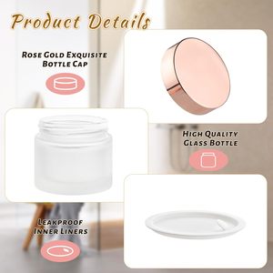 บรรจุภัณฑ์เครื่องสำอาง ขวดแก้วฝ้า ฝาเกลียว สีปรับแต่งได้ หลายขนาด พิมพ์ลายสกรีน น้ำหอมปรับอากาศ เซรั่ม ครีม - Product Image 3