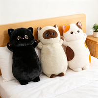 Peluche Moderne en Coton Doux, Coussin Chat Hypoallergénique, Décoration Maison, En Stock, Vente en Gros