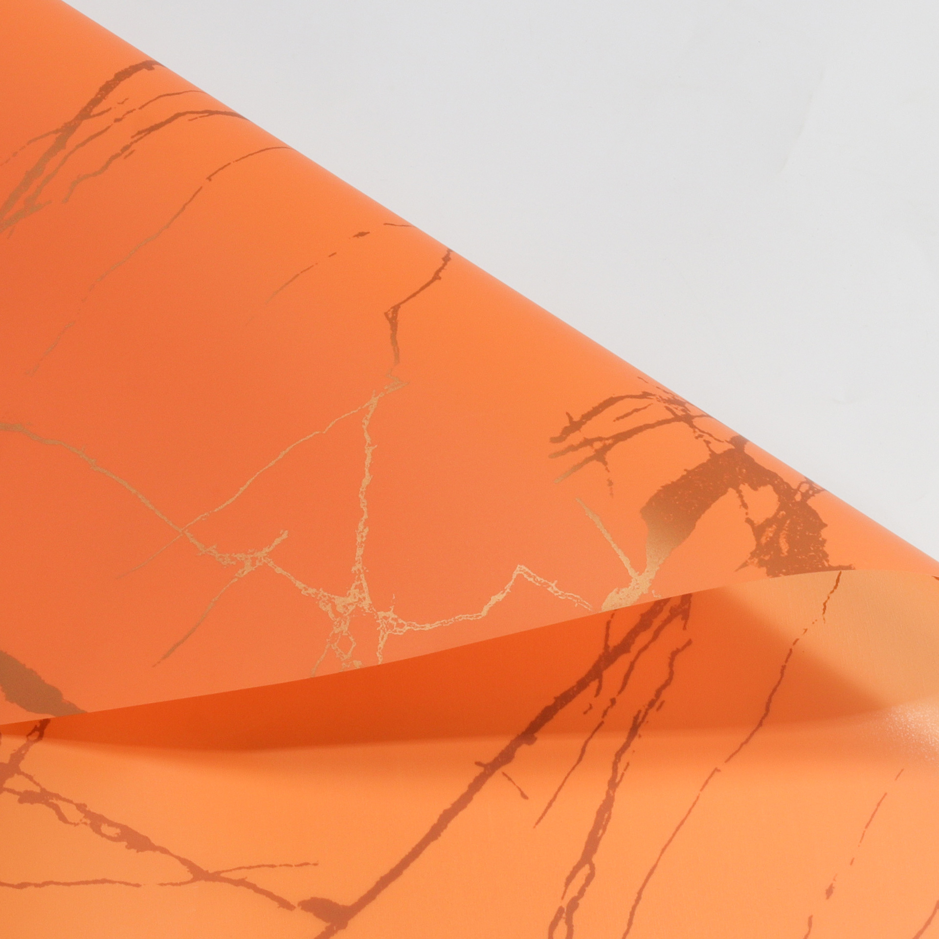 Golden marble paper-vibrant orange-20 sheets-5656cm