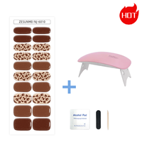 Haute qualité en gros semi-durci Gel UV Nail Art autocollants décalcomanies conception bandes d'ongles pour l'application du doigt