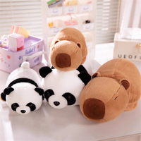 Jouets créatifs Flip Panda & Capybara pour bébés Jouets en peluche de dessin animé personnalisé doux Jouets en peluche d'anime réversibles