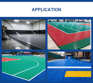 Revêtement de sol suspendu en polypropylène PP épais, antidérapant, résistant aux intempéries, modulaire, pour terrains de sport extérieurs, adapté au basketball - Product Image 3