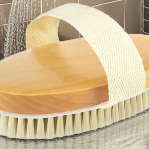 Accesorios de Baño OEM, Cepillo de Ducha de Madera con Correa Antideslizante y Fácil Limpieza - Product Image 2