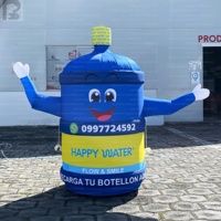 Gigantesque figurine gonflable publicitaire en forme de seau d'eau ou de bouteille de boisson pour la vente au détail