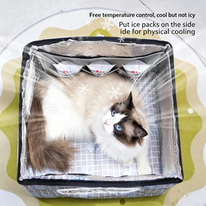 <span class=keywords><strong>Casa</strong></span> <span class=keywords><strong>para</strong></span> Mascotas, <span class=keywords><strong>Casa</strong></span> Refrescante de Verano, <span class=keywords><strong>Casa</strong></span> Plegable con Aire Acondicionado <span class=keywords><strong>para</strong></span> Gatos, Paquete de Hielo Refrigerante Casero <span class=keywords><strong>para</strong></span> Mascotas - Product Image 3