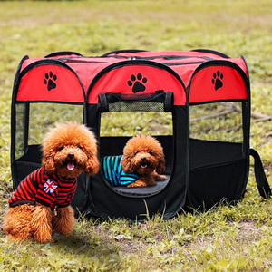 Corral Plegable para Mascotas de 74x74x43 cm, Recinto Transpirable de Malla para Perros con Bolsa de Transporte - Product Image 6
