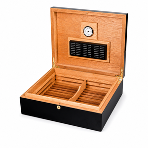 Caja de Cigarros Personalizada de Fábrica, con Pintura de La <span class=keywords><strong>Habana</strong></span>, de Cedro Español, con Bandeja Extraíble, Estuche de Madera para Cigarros, Venta al Por Mayor - Product Image 3