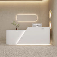 Muebles de Oficina, Escritorio de Recepción, Conjunto de Escritorio de Recepción de Diseño Moderno en Madera para Uso en Hoteles y Escuelas