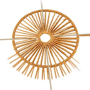 Decoración de Pared para Sala de Estar, Hecha a Mano con Ratán Natural de Alta Calidad, Ecológica, Estilo <span class=keywords><strong>Chino</strong></span> Moderno para Bodas - Product Image 1