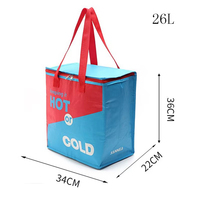 Sac isotherme grande capacité 26L avec sac à glace portable sac à main isolé pour le déjeuner pique-nique véhicule stockage Cool boîte à lunch thermique