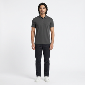 New arrival Best Quality short sleeve men's polo shirt for sustainable custom logo embroidered breathable solid color polo shirt - Product Image 1