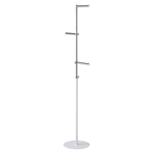 Porte-vêtements réglable en tube rond, hauteur <span class=keywords><strong>100</strong></span>-165 <span class=keywords><strong>cm</strong></span>, pour l'affichage en magasin - Product Image 3