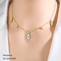 Collier tendance anti-corrosion pour femme en acier inoxydable plaqué or 18 carats avec pendentif diamant arc-en-ciel en zircon cubique – Grande vente