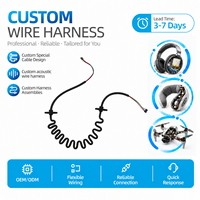 Câble spirale personnalisé OEM, faisceau de câbles en TPU noir, cordon bouclé, connecteur pour robot, caméra, cardan, assemblage en gros