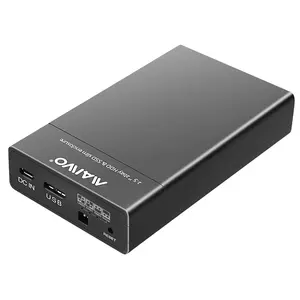 2Bay HDD muhafaza çift defne SSD durumda 2.5 inç RAID fonksiyonu USB3.0 5Gbps 2 adet HDD için RAID0/1/JBOD/büyük vidasız tasarım