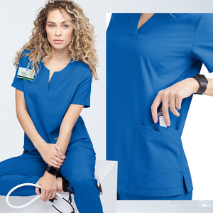 Scrubs Set Royal Blue Unisex Moisture Wicking Hospital Uniforms For Doctors Nurses Operating Room Staff Spa Beauty Salon Workers - Product Image 2