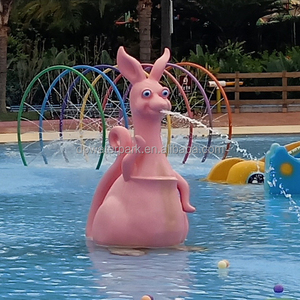 Aqua Kangaroo Water Splash Pad Équipement Intérieur/Extérieur Jouets pour enfants <span class=keywords><strong>avec</strong></span> fibre de verre Acier Métal-Zoo Animals Water Sprinkler - Product Image 1