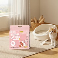 Échantillon Gratuit Litière pour Chat en Tapioca Sans Poussière 2,5 kg Respectueuse de l'Environnement Facile à Ramasser TAOLUCK